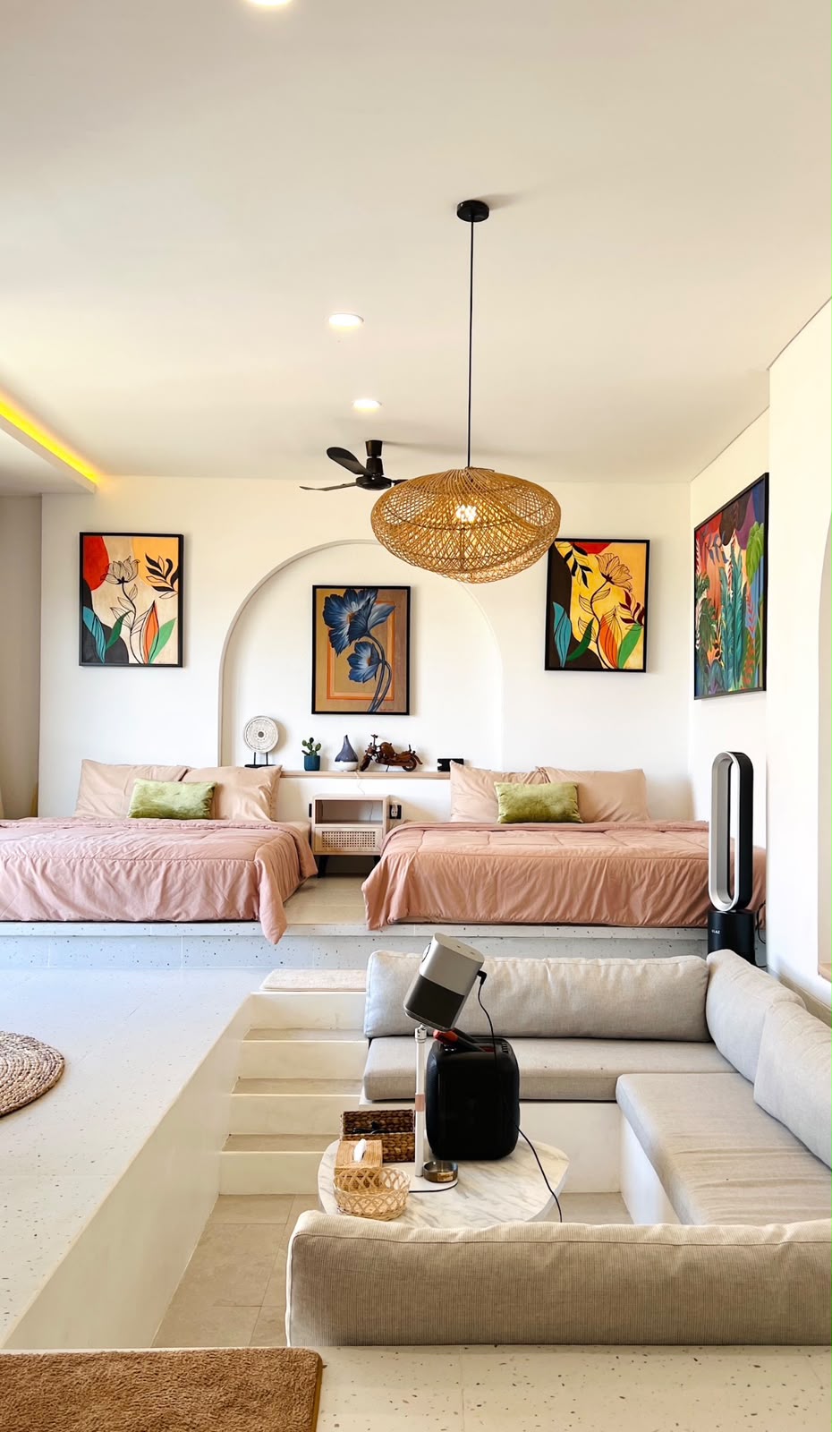 Private Two-Queen Bed Villa with Lake Batur Views & Hot Tub in Kintamani